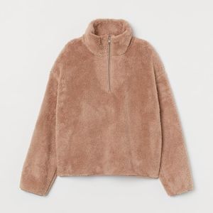 Faux shearling sweater